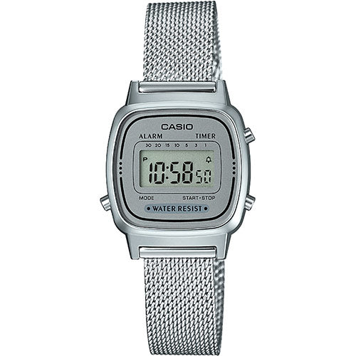 CASIO VINTAGE Mod. ICONIC MINI STEEL SILVER MESH