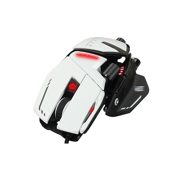 MAD CATZ GAMING MOUSE R.A.T. 8+ WHITE OTTICO ALLUMINIO +16K DPI 11xPUL PRG