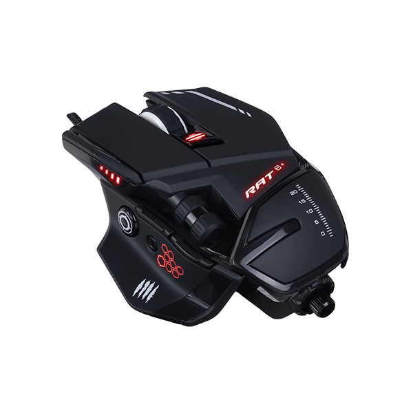 MAD CATZ GAMING MOUSE R.A.T. 6+ BLACK 11 PULSANTI 12000DPI ALLUMINIO