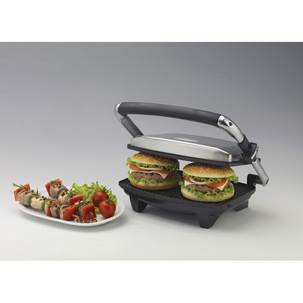 ARIETE TOAST & GRILL SLIM (1911/10) - PIASTRA ELETTRICA ANTIADERENTE - CHIUSURA SALVASPAZIO - 1000W