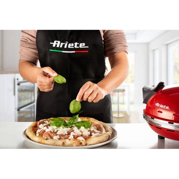 ARIETE FORNO PIZZA ROSSO (0909/10) - PISTRA IN PIETRA REFRATTARIA - 5 LIVELLI COTTURA - 1200W