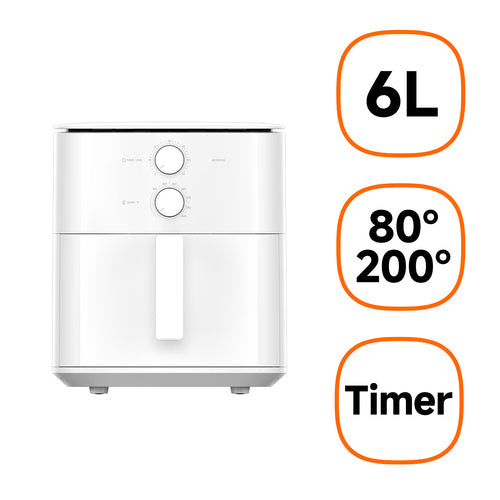Xiaomi MAF13 Singolo 6 L Indipendente 1550 W Friggitrice ad aria calda Bianco