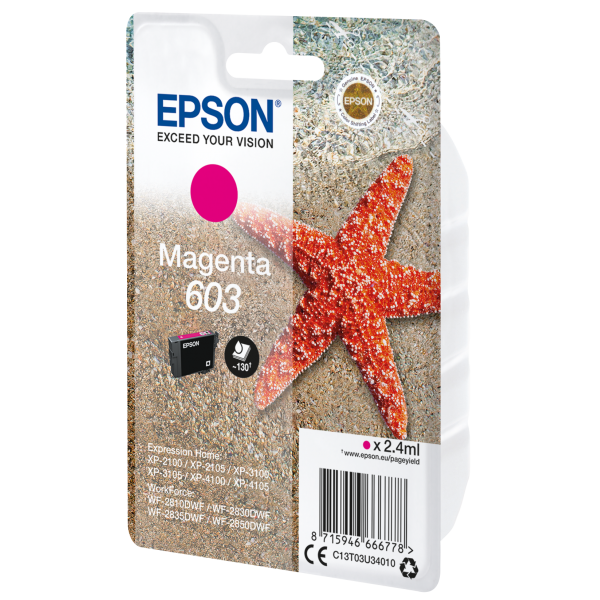 EPSON 603 MAGENTA (C13T03U34010) - CARTUCCIA ORIGINALE