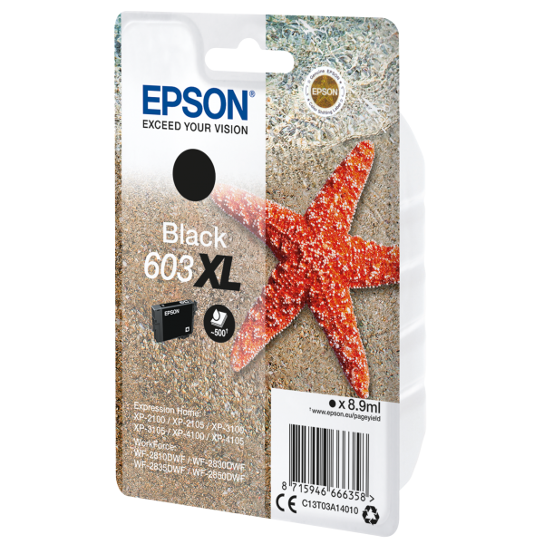 EPSON 603XL BLACK (C13T03A14010) - CARTUCCIA ORIGINALE AD ALTA EFFICIENZA