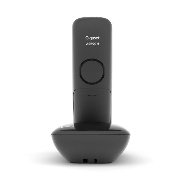 GIGASET AS690A DUO (NERO) - TELEFONO CORDLESS DOPPIO - VIVAVOCE - SEGRETERIA