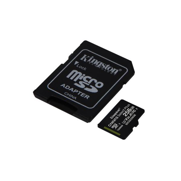 KINGSTON CANVAS SELECT PLUS 256GB (SDCS2/256GB) - MICRO SD 256GB + ADATTATORE SD
