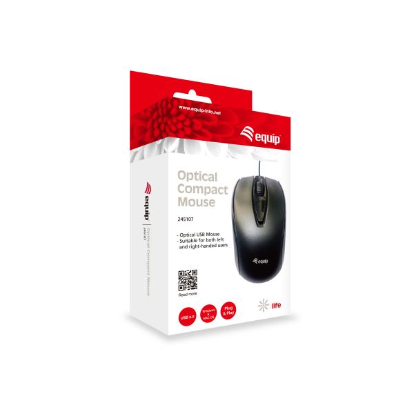 EQUIP 245107 - MOUSE WIRED USB - 1000 DPI