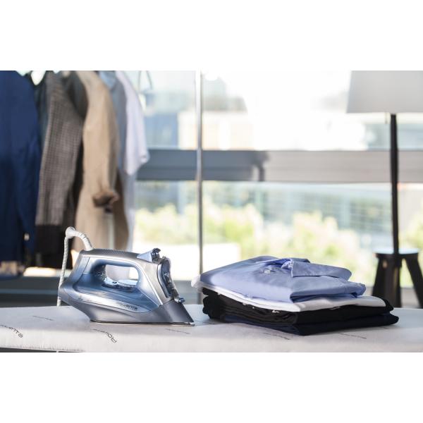 Rowenta DW4308 Ferro a vapore Piastra Microsteam 300 Laser 2500 W Blu, Bianco