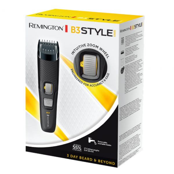REMINGTON MB3000 - REGOLABARBA - LAME TITANIO - FUNZ. BATTERIE 2XAAA INCLUSE - TESTINA LAVABILE - 17 LUNGHEZZE