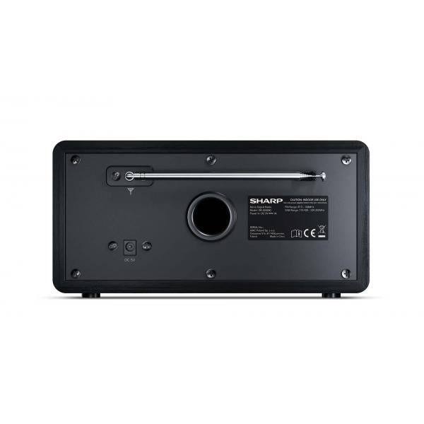 SHARP DR-450(BK) - RADIO DIGITALE - DAB/DAB+ - LCD MONOCROMATICO - 6W - BLUETOOTH - CHASSIS IN LEGNO - NERO