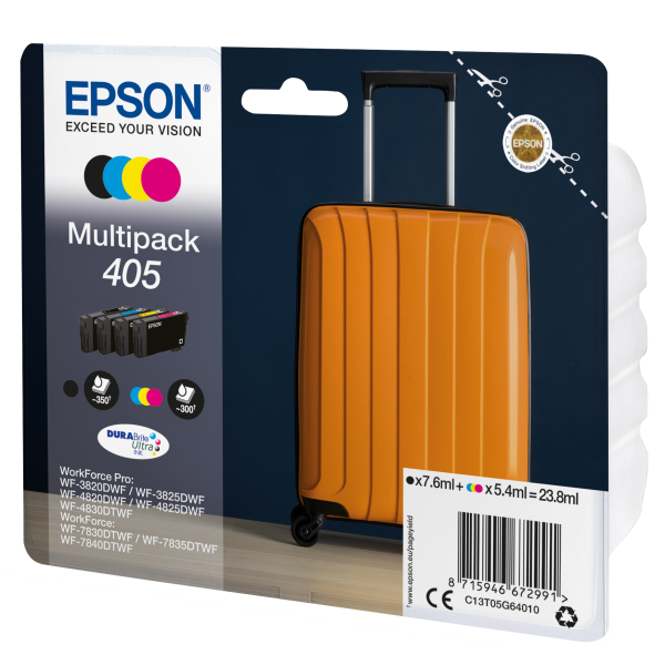 Epson 405 cartuccia d'inchiostro 1 pz Originale Resa standard Nero, Ciano, Magenta, Giallo