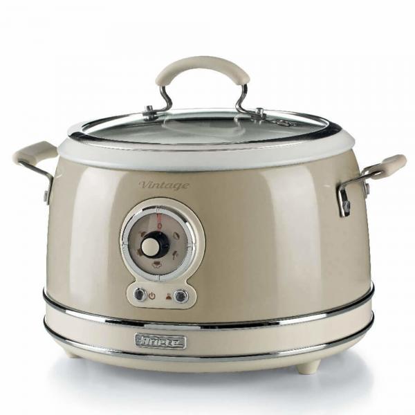 ARIETE CUOCIRISO VINTAGE BEIGE (2904/03) - 5 FUNZIONI COTTURA - 3.5LT (RISO 1.8LT) - 700W