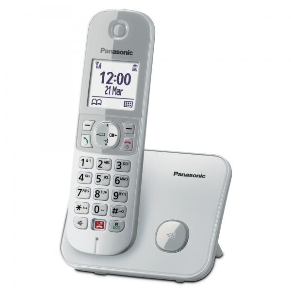 PANASONIC KX-TG6851 (ARGENTO) - TELEFONO CORDLESS - VIVAVOCE - BLOCCO CHIAMATE INDESIDERATE