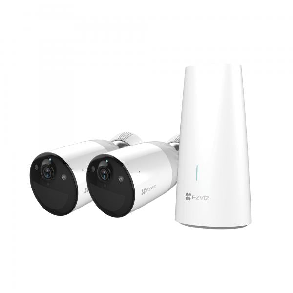 EZVIZ BC1-B2 (CS-BC1-B2) - KIT BASE + 2 TELECAMERE DA ESTERNO A BATTERIA - FHD - COLOR NIGHT VISION - DIFESA ATTIVA - SENSORE PIR - CUSTOM VOCAL ALERT