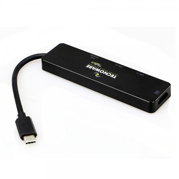 TECNOWARE FHUB17693 - HUB USB TYPE-C 5 IN 1