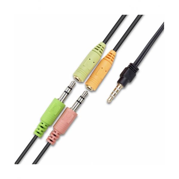 VULTECH HS-01 REV. 2.2 - CUFFIE CON MICROFONO E CON DOPPIO JACK 3,5MM E ADATTATORE