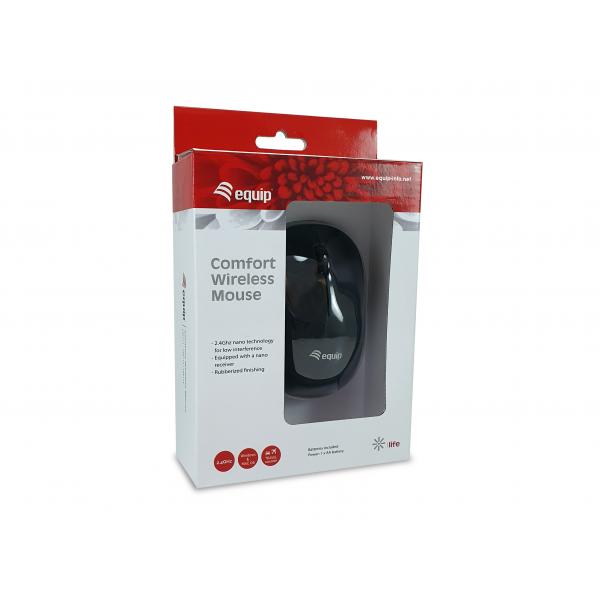 EQUIP 245111 - MOUSE WIRELESS - 1200 DPI - BLACK