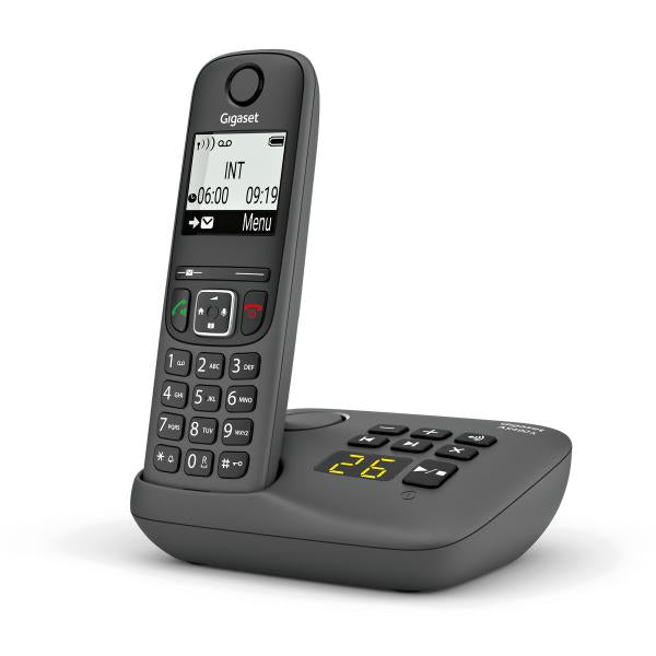 GIGASET AS490A (NERO) - TELEFONO CORDLESS - VIVAVOCE - SEGRETERIA