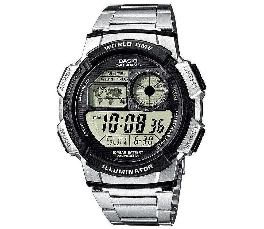 CASIO SPORT Mod. DIVER - WORLD TIME ILLUMINATOR - 5 ALARMS, 10 YEARS BATTERY - BLACK