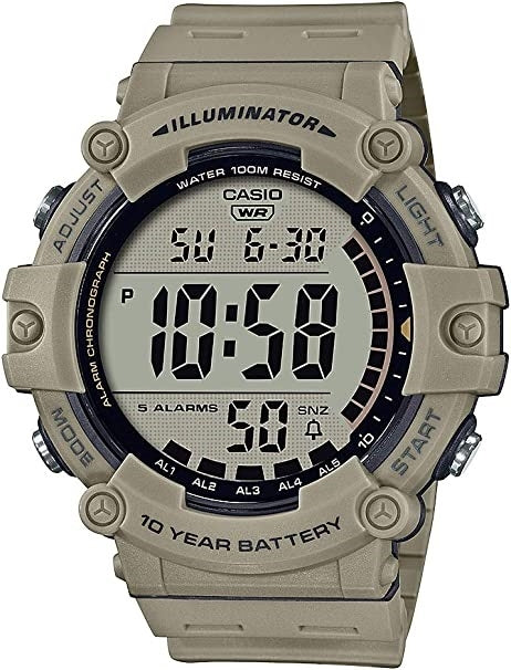 CASIO SPORT Mod. ILLUMINATOR WORLDTIME 10 YEARS BATTERY - TAUPE