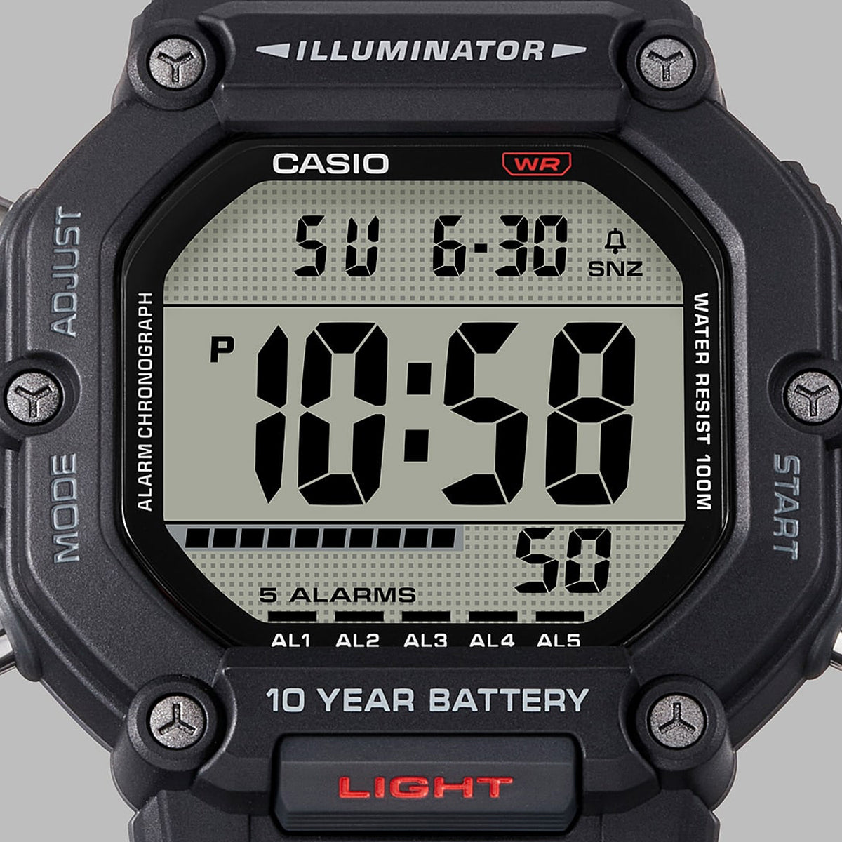 CASIO SPORT COLLECTION Mod. OVERSIZE 10 YEARS BATTERY - BLACK