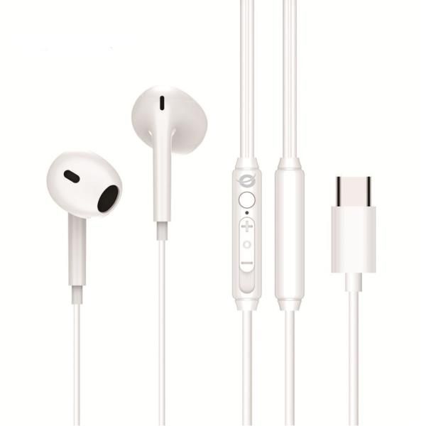 CONCEPTRONIC BRENDAN02W - AURICOLARI EARBUD - WHITE - USB-C