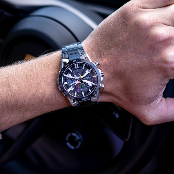 CASIO EDIFICE SOSPENSIONE Mod. RACING MULTICOLOR BLUETOOTH ION-PLATED STRAP TOUGH SOLAR ***SPECIAL PRICE***