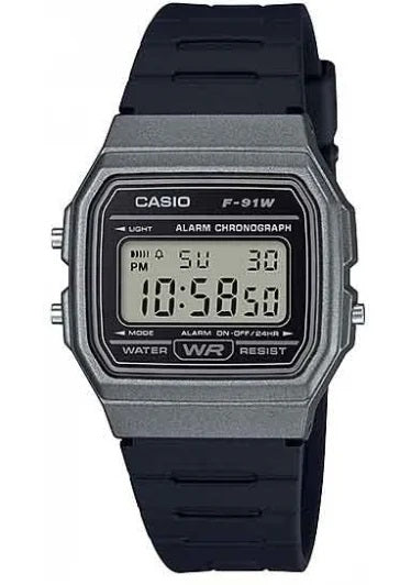 CASIO VINTAGE Mod. F-91 BIO RESIN STRAP - GREY