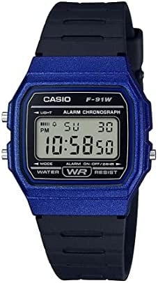 CASIO VINTAGE Mod. F-91 BIO RESIN STRAP - BLUE
