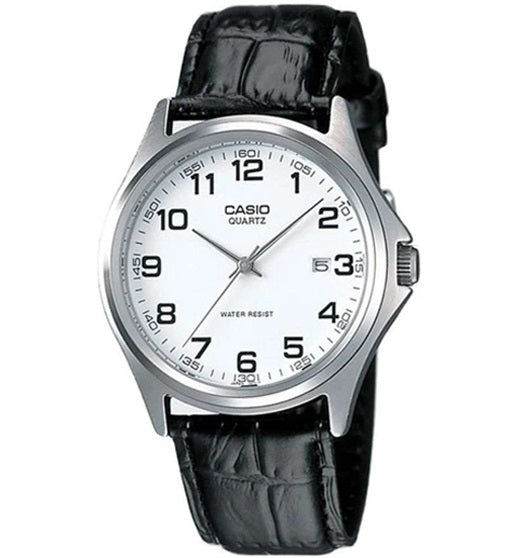 CASIO COLLECTION Mod. DATE - LEATHER. WHITE