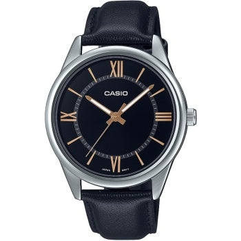 CASIO COLLECTION Mod. CASUAL, LEATHER - BLACK