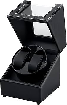 Watch Winder for 2 Watches Faux Leather / Carica Orologio 2 orologi Similpelle