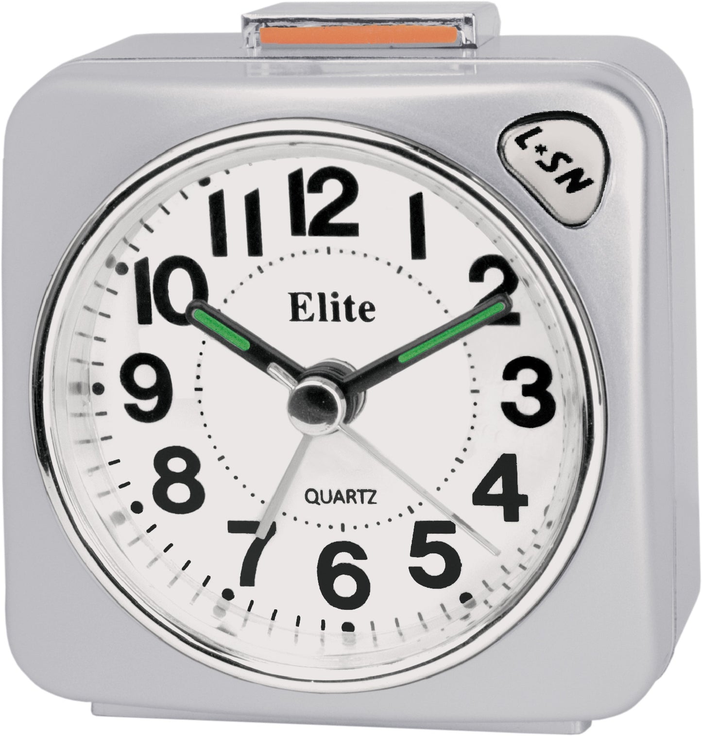 ELITE Sveglia silent con luce e snooze - ARGENTO - Silent alarm clock with light and snooze - SILVER