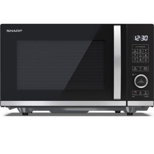 SHARP YC-QG254AE-B - FORNO A MICROONDE 25L - FLATBED - 1000W - CONTROLLO DIGITALE - 11 LIVELLI DI POTENZA - BLACK/SILVER