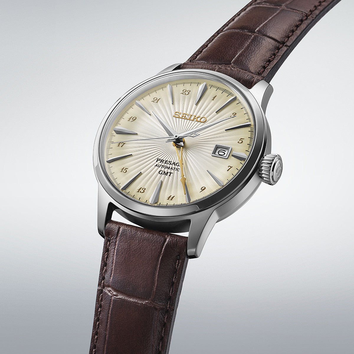 SEIKO PRESAGE Mod. COCKTAIL AUTOMATIC - LEATHER, CREAM