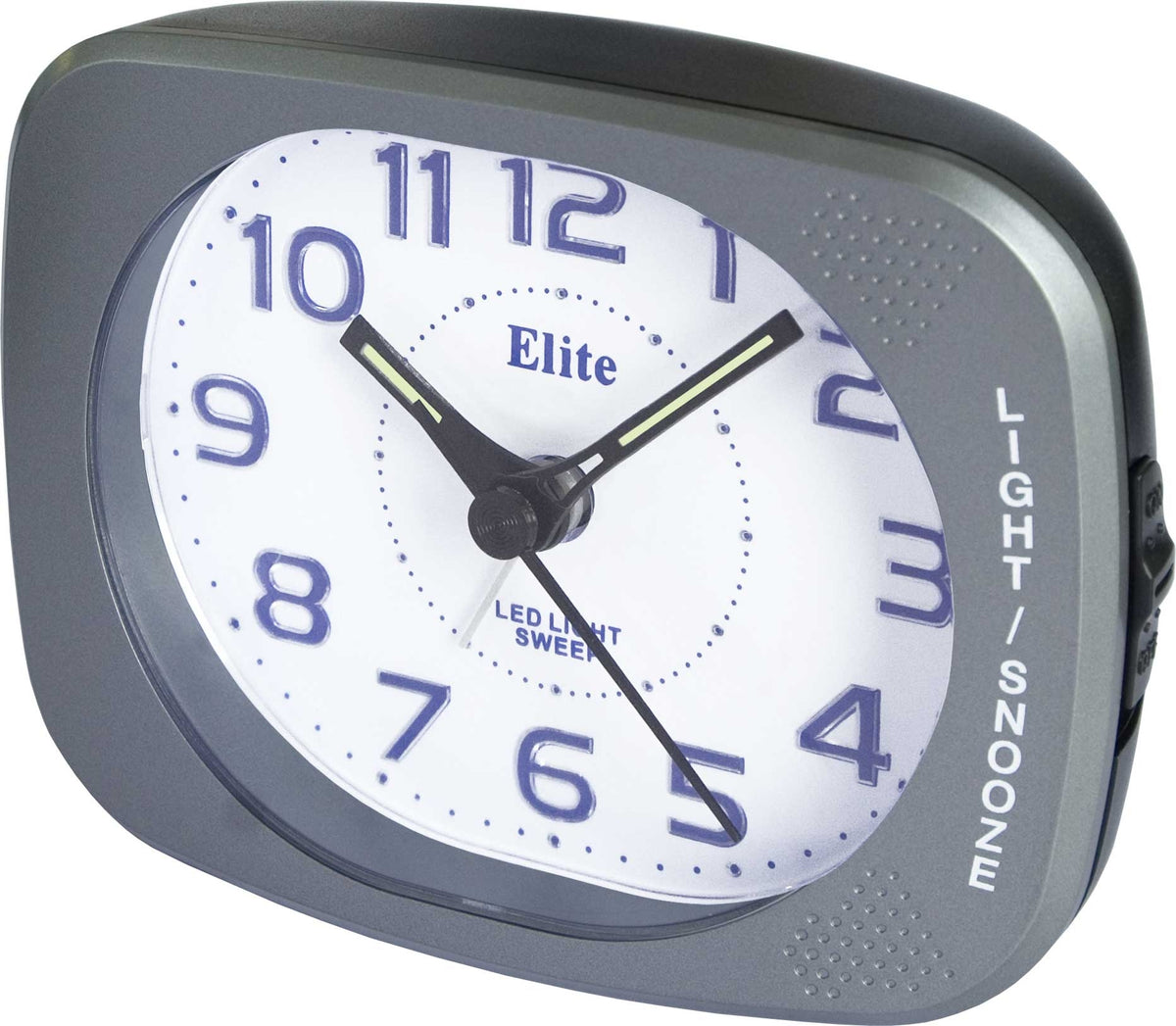 ELITE Sveglia silent con luce LED e snooze - ANTRACITE - Silent alarm clock with LED light and snooze - GREY