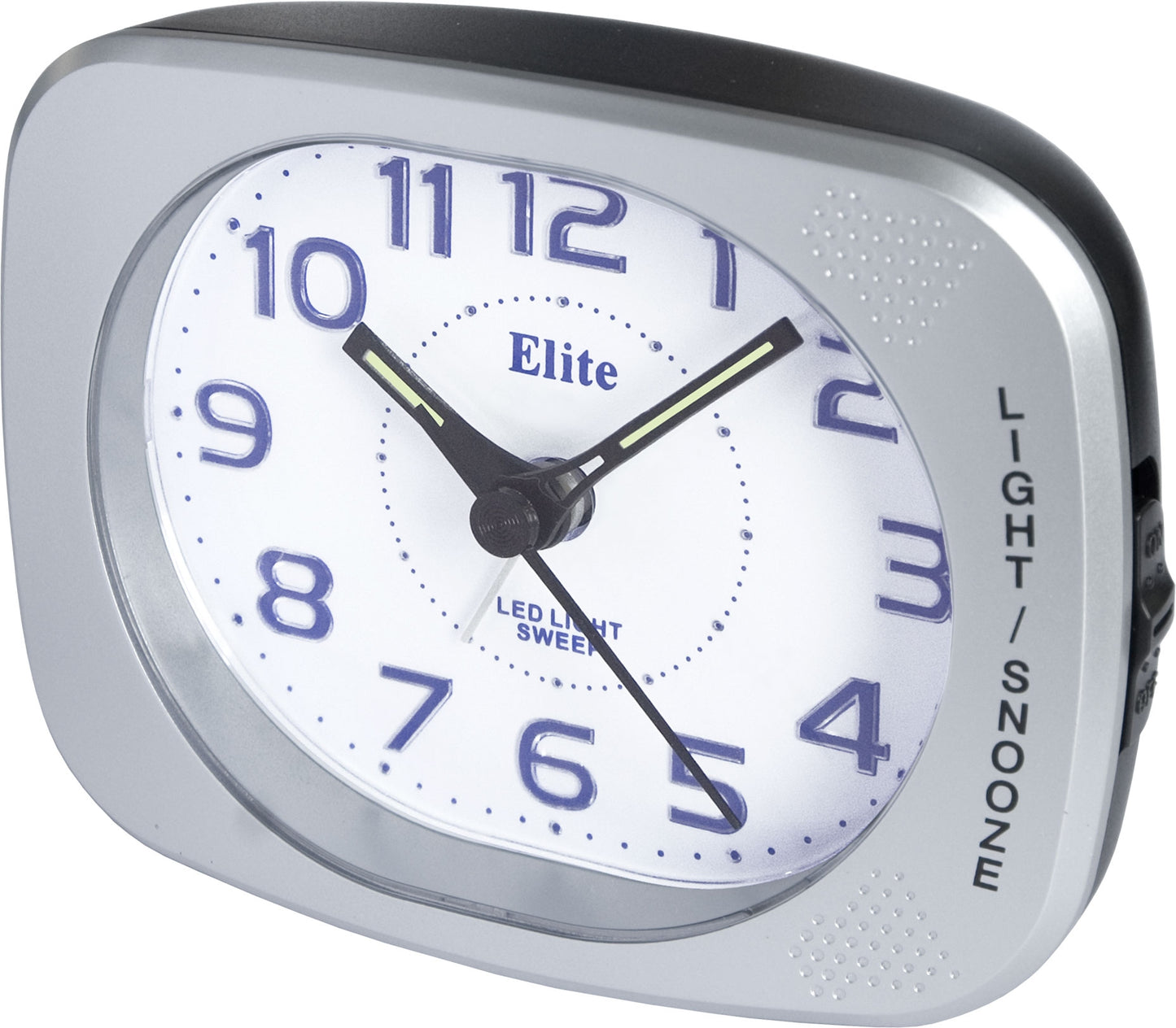 ELITE Sveglia silent con luce LED e snooze - ARGENTO - Silent alarm clock with LED light and snooze - SILVER