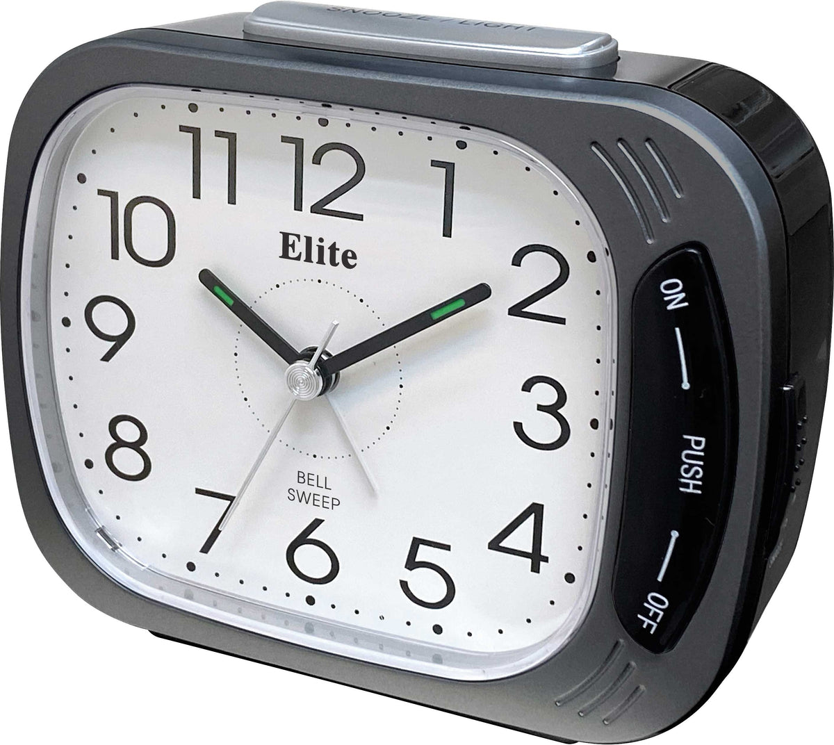 ELITE Sveglia silent. suoneria su campanello. luce. snooze - ANTRACITE - Silent alarm clock. bell ring. light. snooze - GREY