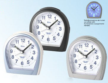 ELITE SVEGLIA ANALOGICA AZZURRO/ LIGHT BLUE ALARM CLOCK