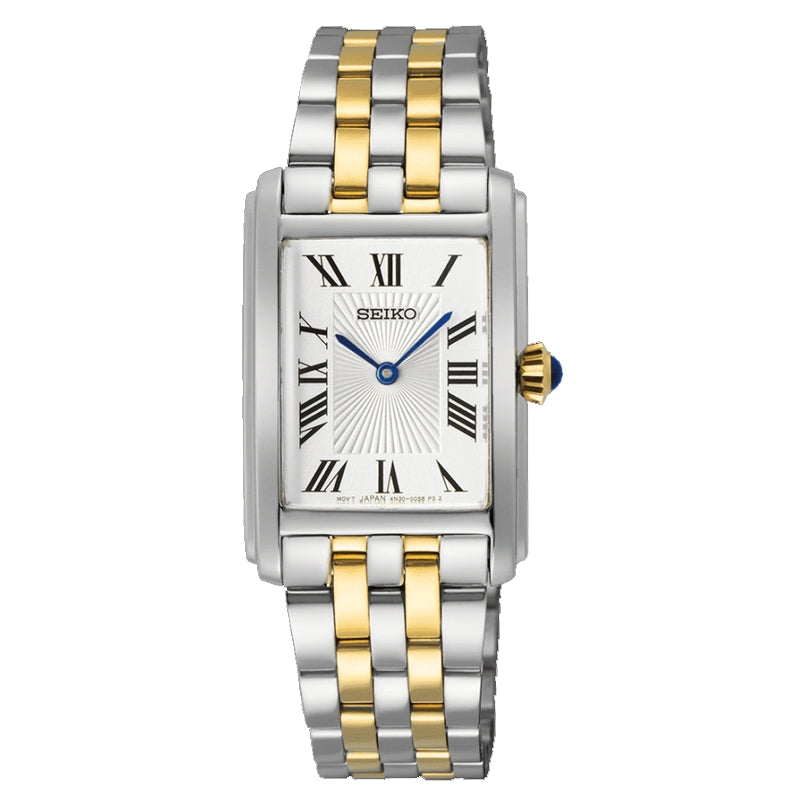 SEIKO Mod. CLASSIC "TANK" QUARTZ LADIES TWO-TONE