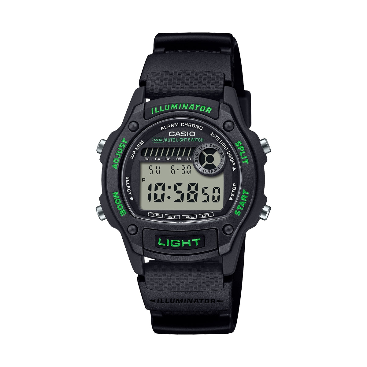 CASIO SPORT Mod. ILLUMINATOR SMALL WRIST 36.6mm case, Bio-Based Resin strap - BLACK