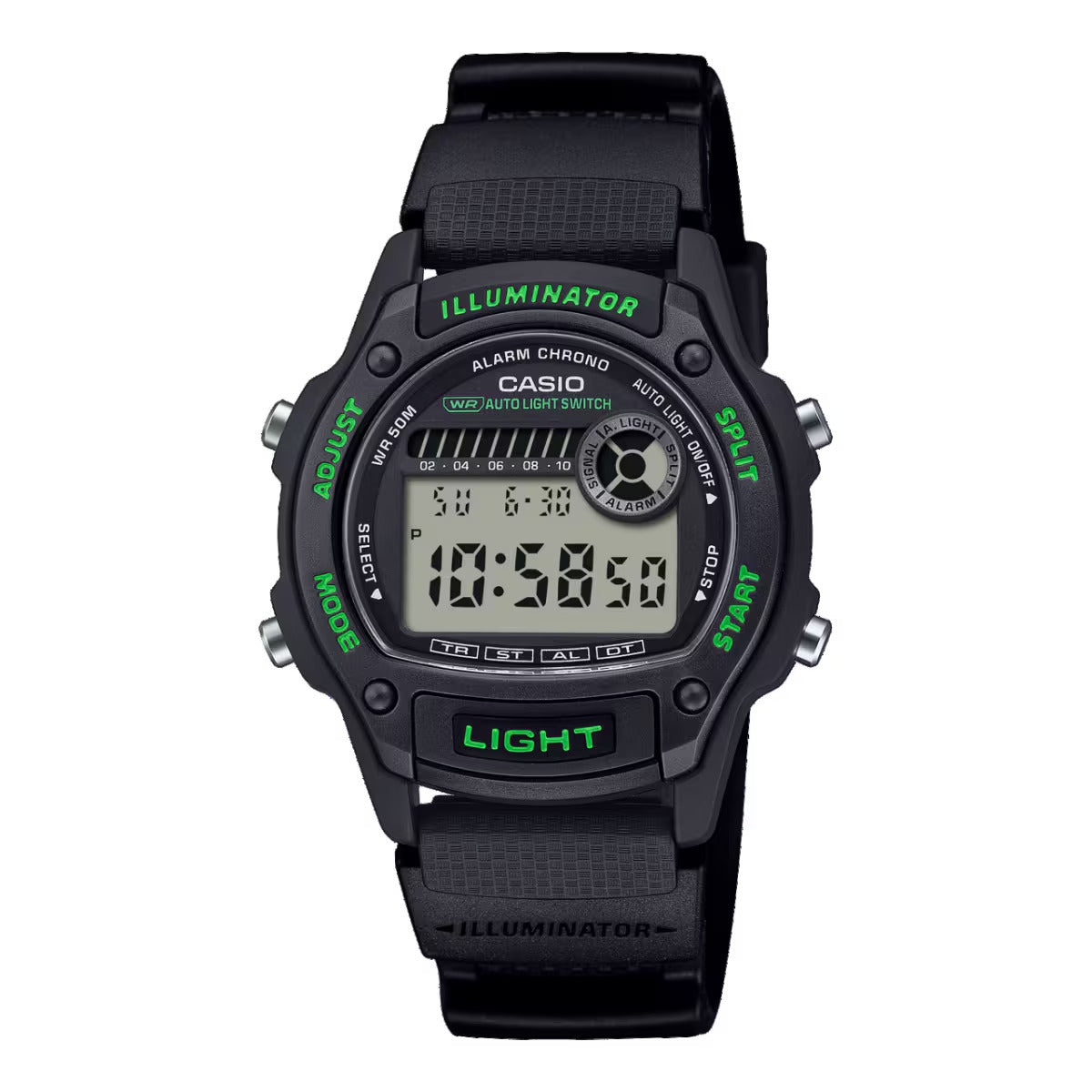 CASIO SPORT Mod. ILLUMINATOR SMALL WRIST 36.6mm case, Bio-Based Resin strap - BLACK