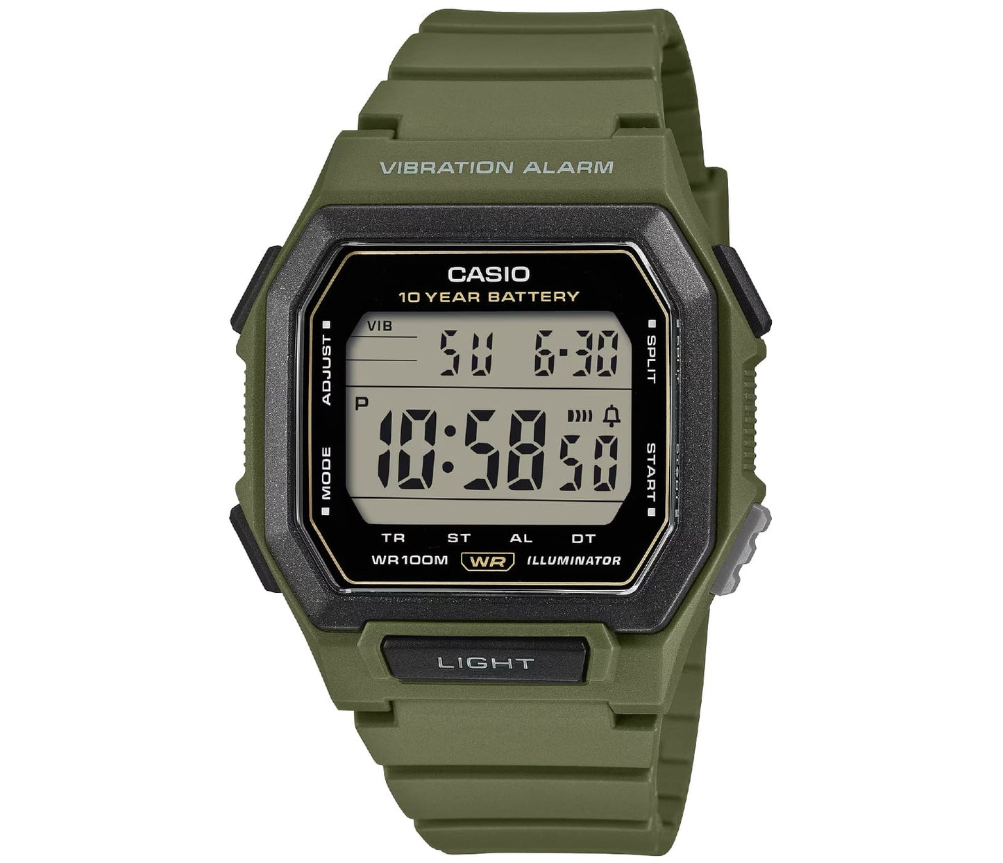 CASIO COL-LECTION Mod. ILLUMINATOR 10 YEARS BATTERY - ARMY GREEN