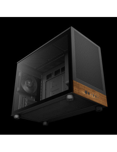 GAMDIAS CASE MICRO TOWER ATHENA M4M WOOD 3x120 FRONTALE IN RETE NOCE
