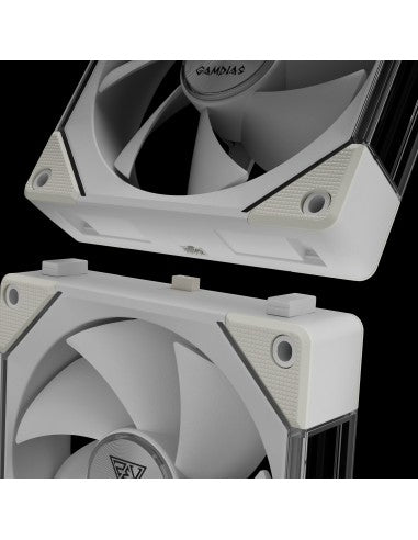 GAMDIAS VENTOLA CASE AEOLUS P2-1201 BIANCO ARGB PWM FAN 120mm