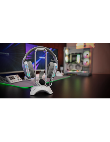 MARSGAMING GAMING CUFFIA+MIC MHPRO WHITE RGB PC MAC CONSOLES SAMRTHPONE TAB