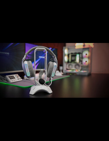 MARSGAMING GAMING CUFFIA+MIC MHPRO WHITE RGB PC MAC CONSOLES SAMRTHPONE TAB