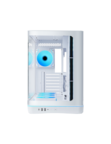 SAMA MID TOWER V62 WHITE TG CURVE LED STRIP 7* 120 ARGB PWM FAN