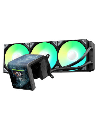 TRYX RAFF LIQUIDO PANORAMA SE ARGB 360 3D-AMOLED DISPLAY 360mm BLACK