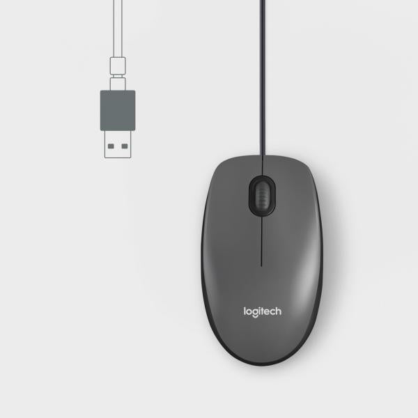 LOGITECH M100 (910-006652) - MOUSE WIRED - BLACK